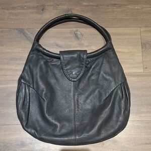 Arnold Churgin Women's Gray Leather Slouchy Hobo Shoulder Bag